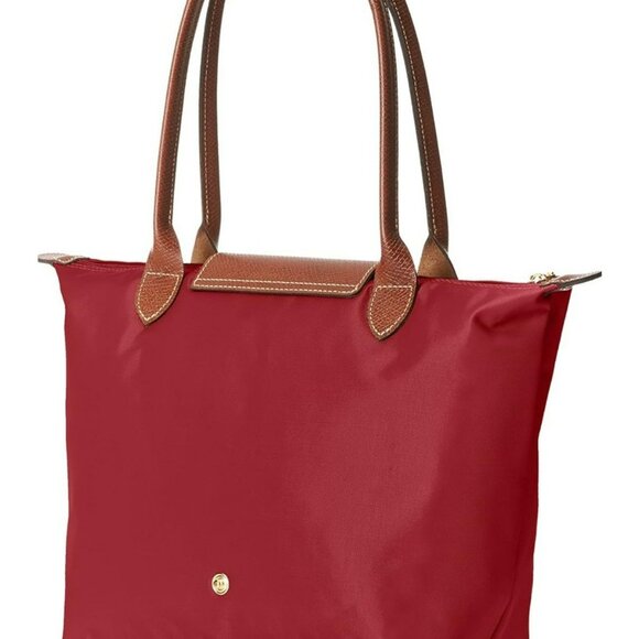 Longchamp Le Pliage Original M Tote bag Red Foldable Bordeaux Red EUC Purse - Picture 16 of 16